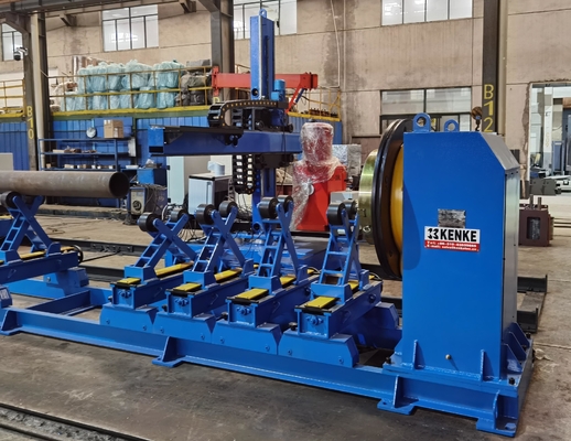 VFD TWB40 Positionneur de soudage de tuyaux avec 3 rouleaux à mâchoires et deux rouleaux de support